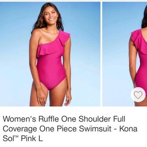One piece, one shoulder swimsuit